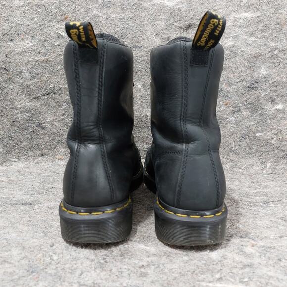 Dr. Martens 1460 W WP Boots Women's Size 10 Black Waterproof Leather Utility - Picture 4 of 8